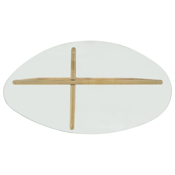 Safavieh Timberley Tempered Glass and Wood Coffee Table for Modern Living Room Decor SFV7247A