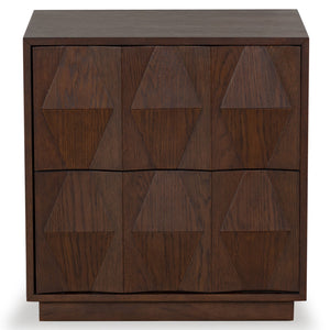 Safavieh Riabelle Wood 2 Drawer Nightstand – Elegant Rubberwood Design With Ample Storage For Your Bedroom Walnut 7% Metal,9% Cork Veneer,40% Manufactured Wood,22% Plywood,22% Wood Sfv7248a
