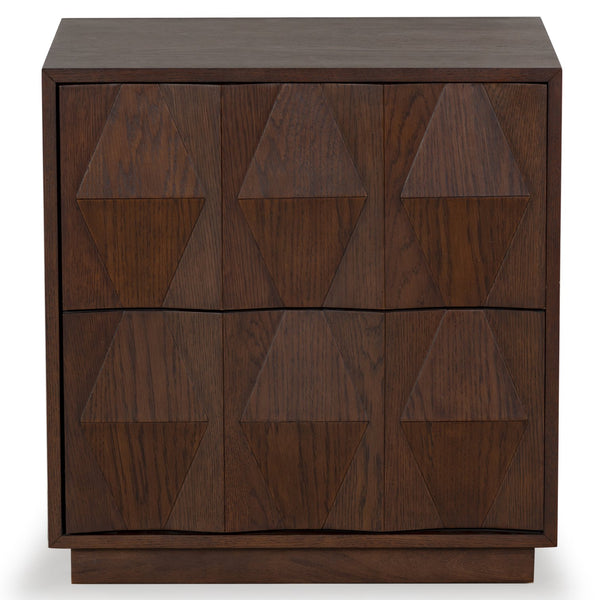 Safavieh Riabelle Wood 2 Drawer Nightstand – Elegant Rubberwood Design With Ample Storage For Your Bedroom Walnut 7% Metal,9% Cork Veneer,40% Manufactured Wood,22% Plywood,22% Wood Sfv7248a