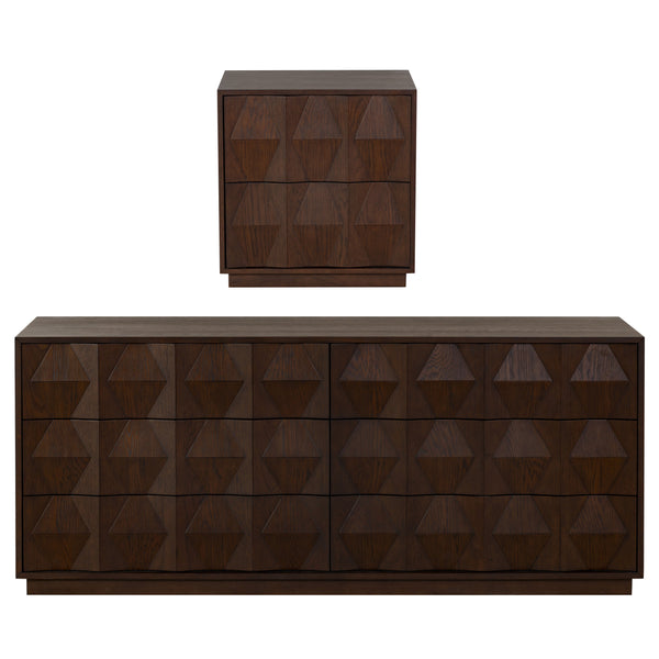 Safavieh Riabelle Wood 6 Drawer Dresser - Elegant Storage Solution With Contemporary Design For Your Home Walnut 8% Metal,9% Cork Veneer,45% Manufactured Wood,24% Plywood,14% Wood Sfv7249a