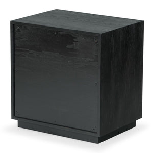 Safavieh RIABELLE Wood 2-Drawer Nightstand - Modern Storage Solution for Bedroom or Living Area Elegance Black SFV7248B