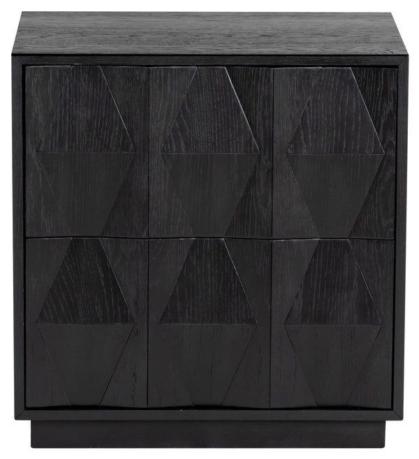 Safavieh Riabelle Wood 2 Drawer Nightstand – Elegant Rubberwood Design With Ample Storage For Your Bedroom Black 7% Metal,9% Cork Veneer,40% Manufactured Wood,22% Plywood,22% Wood Sfv7248b