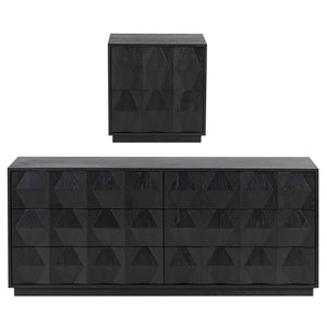 Safavieh Riabelle Wood 6 Drawer Dresser - Elegant Storage Solution With Contemporary Design For Your Home Black 8% Metal,9% Cork Veneer,45% Manufactured Wood,24% Plywood,14% Wood Sfv7249b