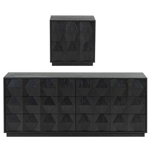 Safavieh RIABELLE 6-Drawer Dresser - Modern Storage Solution for Stylish Bedroom Organization and Elegance Black SFV7249B