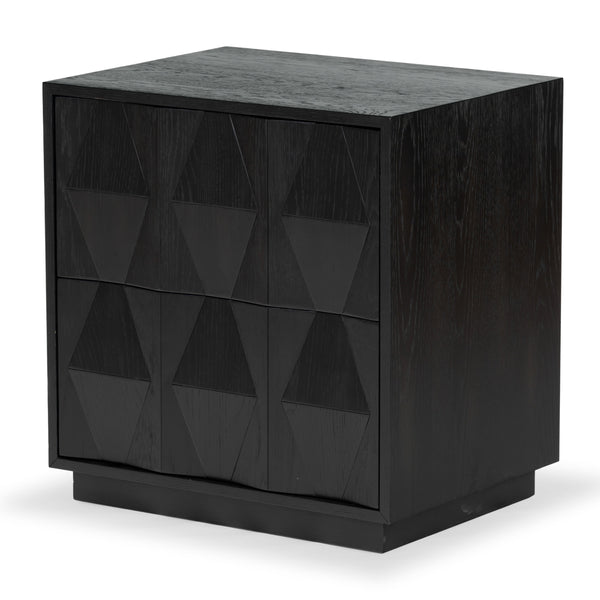 Safavieh Riabelle Wood 2 Drawer Nightstand – Elegant Rubberwood Design With Ample Storage For Your Bedroom Black 7% Metal,9% Cork Veneer,40% Manufactured Wood,22% Plywood,22% Wood Sfv7248b