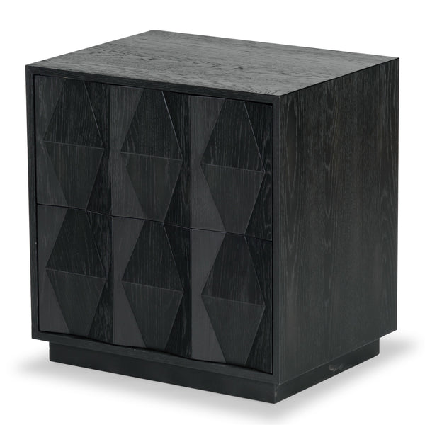 Safavieh Riabelle Wood 2 Drawer Nightstand – Elegant Rubberwood Design With Ample Storage For Your Bedroom Black 7% Metal,9% Cork Veneer,40% Manufactured Wood,22% Plywood,22% Wood Sfv7248b