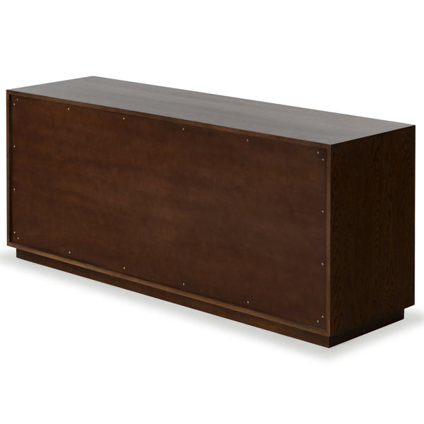 Safavieh RIABELLE 6-Drawer Dresser - Modern Storage Solution for Stylish Bedroom Organization and Elegance Walnut SFV7249A