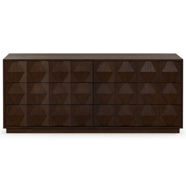 Safavieh Riabelle Wood 6 Drawer Dresser - Elegant Storage Solution With Contemporary Design For Your Home Walnut 8% Metal,9% Cork Veneer,45% Manufactured Wood,24% Plywood,14% Wood Sfv7249a