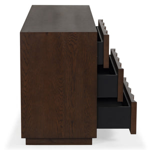Safavieh Riabelle Wood 6 Drawer Dresser - Elegant Storage Solution With Contemporary Design For Your Home Walnut 8% Metal,9% Cork Veneer,45% Manufactured Wood,24% Plywood,14% Wood Sfv7249a