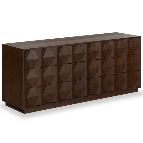 Safavieh Riabelle Wood 6 Drawer Dresser - Elegant Storage Solution With Contemporary Design For Your Home Walnut 8% Metal,9% Cork Veneer,45% Manufactured Wood,24% Plywood,14% Wood Sfv7249a