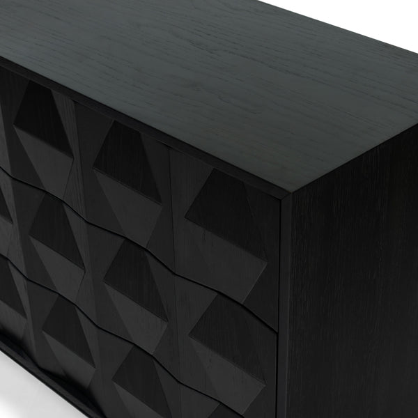 Safavieh Riabelle Wood 6 Drawer Dresser - Elegant Storage Solution With Contemporary Design For Your Home Black 8% Metal,9% Cork Veneer,45% Manufactured Wood,24% Plywood,14% Wood Sfv7249b