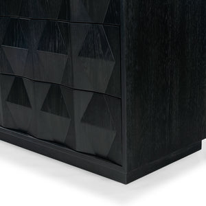 Safavieh Riabelle Wood 6 Drawer Dresser - Elegant Storage Solution With Contemporary Design For Your Home Black 8% Metal,9% Cork Veneer,45% Manufactured Wood,24% Plywood,14% Wood Sfv7249b