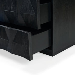 Safavieh Riabelle Wood 6 Drawer Dresser - Elegant Storage Solution With Contemporary Design For Your Home Black 8% Metal,9% Cork Veneer,45% Manufactured Wood,24% Plywood,14% Wood Sfv7249b