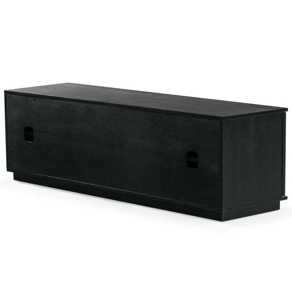 Safavieh Patty 4-door Wood Media Stand - Stylish And Durable Storage Solution For Your Entertainment Setup Black 5% Metal,8% Cork Veneer,40% Manufactured Wood,11% Plywood,36% Wood Sfv7251a