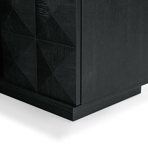 Safavieh Patty 4-door Wood Media Stand - Stylish And Durable Storage Solution For Your Entertainment Setup Black 5% Metal,8% Cork Veneer,40% Manufactured Wood,11% Plywood,36% Wood Sfv7251a