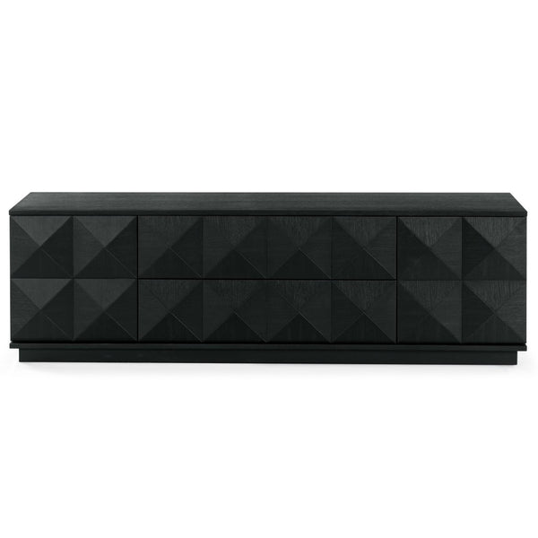 Safavieh PATTY 2 Door Wood Sideboard and Media Stand - Modern Storage Solution for Your Living Room Décor Black SFV7251A