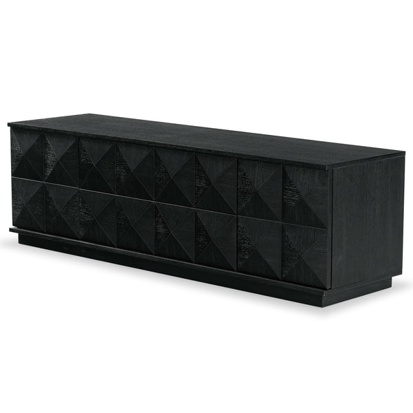 Safavieh Patty 4-door Wood Media Stand - Stylish And Durable Storage Solution For Your Entertainment Setup Black 5% Metal,8% Cork Veneer,40% Manufactured Wood,11% Plywood,36% Wood Sfv7251a