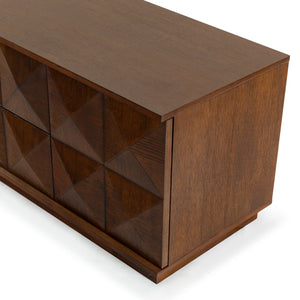 Safavieh Patty 4-door Wood Media Stand - Stylish And Durable Storage Solution For Your Entertainment Setup Walnut 5% Metal,8% Cork Veneer,40% Manufactured Wood,11% Plywood,36% Wood Sfv7251b