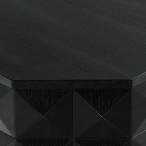 Safavieh PATTY Wood Octagon Accent Table – Modern, Versatile Design for Living Spaces and Bedrooms Black SFV7252A