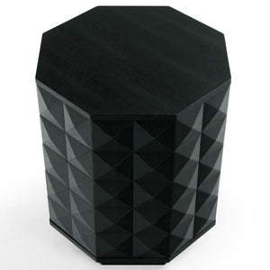 Safavieh PATTY Wood Octagon Accent Table – Modern, Versatile Design for Living Spaces and Bedrooms Black SFV7252A