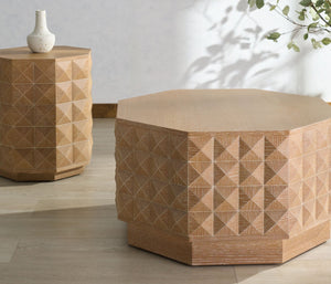 Safavieh PATTY Wood Octagon Accent Table – Modern, Versatile Design for Living Spaces and Bedrooms Natural SFV7252C