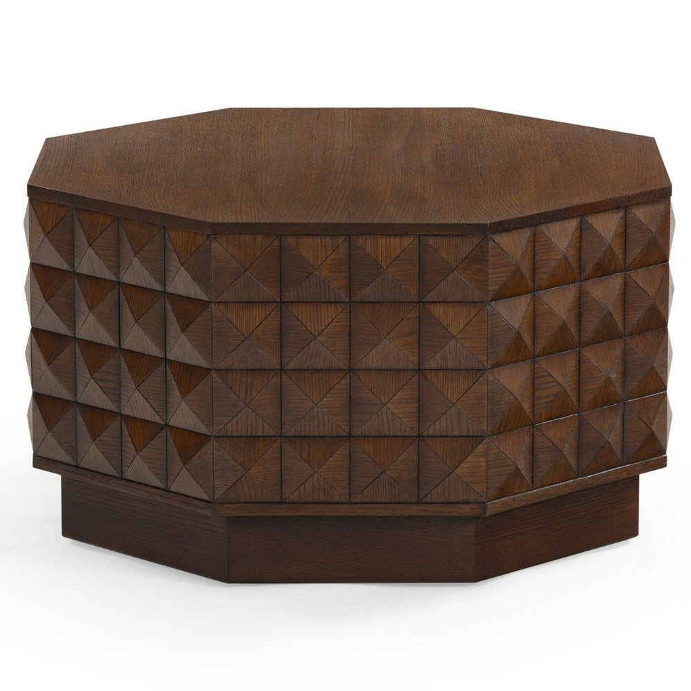 Safavieh PATTY Wood Octagon Coffee Table - Stylish Modern Geometry for Elegant Living Room Decor Solutions Walnut SFV7253B