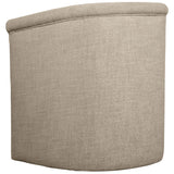 Safavieh Selina Linen Barrel Back Dining Chair Desert Beige 25.5 IN W x 22.5 IN D x 31 IN H