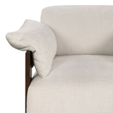 Safavieh Ivybella Pillow Top Arm Accent Chair Ivory / Dark Brown 28 IN W x 38.6 IN D x 29.5 IN H