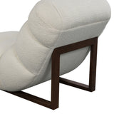 Safavieh Fenix Boucle Lounge Chair And Ottoman Ivory / Dark Brown CHAIR: 32.2                                                                                                                                                                                                                                                                                                              OTTOMAN: 32.2 IN W x CHAIR: 52                                                                                                       