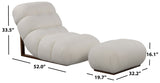 Safavieh Fenix Boucle Lounge Chair And Ottoman Ivory / Dark Brown CHAIR: 32.2                                                                                                                                                                                                                                                                                                              OTTOMAN: 32.2 IN W x CHAIR: 52                                                                                                       