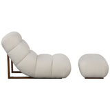 Safavieh Fenix Boucle Lounge Chair And Ottoman Ivory / Dark Brown CHAIR: 32.2                                                                                                                                                                                                                                                                                                              OTTOMAN: 32.2 IN W x CHAIR: 52                                                                                                       