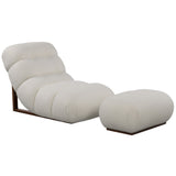 Safavieh Fenix Boucle Lounge Chair And Ottoman Ivory / Dark Brown CHAIR: 32.2                                                                                                                                                                                                                                                                                                              OTTOMAN: 32.2 IN W x CHAIR: 52                                                                                                       