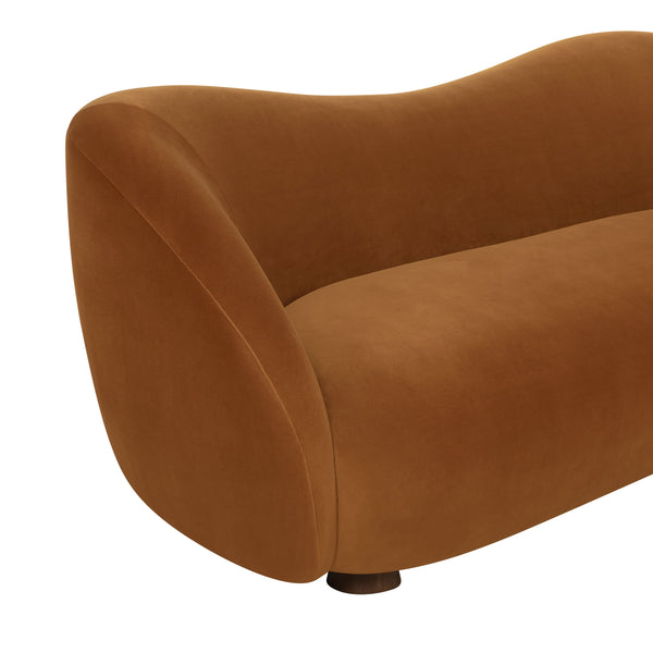 Jocelyne Plush Velvet Sofa With Solid Wood Frame, High-Resilience Foam Cushioning, Elegant Silhouette