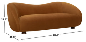 Jocelyne Plush Velvet Sofa With Solid Wood Frame, High-Resilience Foam Cushioning, Elegant Silhouette
