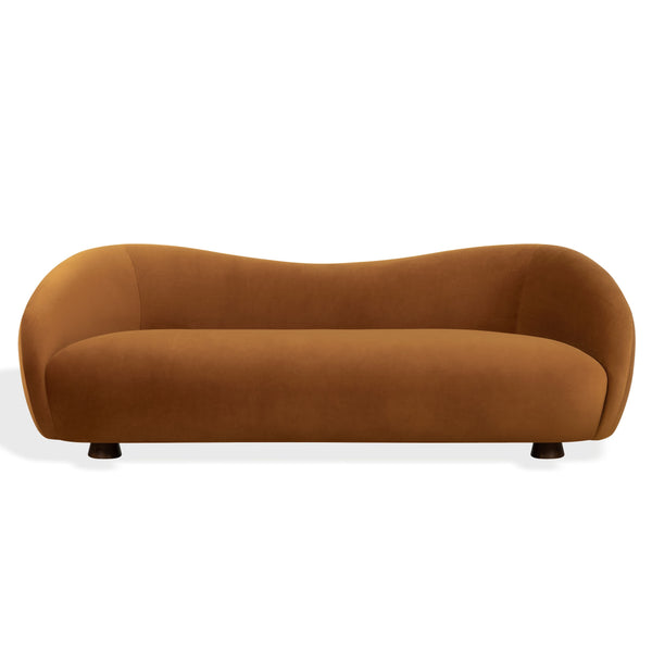 Jocelyne Plush Velvet Sofa With Solid Wood Frame, High-Resilience Foam Cushioning, Elegant Silhouette