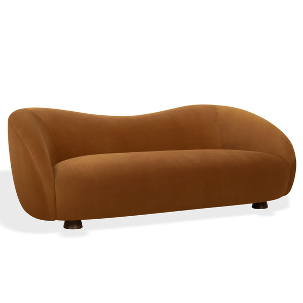Jocelyne Plush Velvet Sofa With Solid Wood Frame, High-Resilience Foam Cushioning, Elegant Silhouette