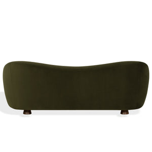 Jocelyne Plush Velvet Sofa With Solid Wood Frame, High-Resilience Foam Cushioning, Elegant Silhouette