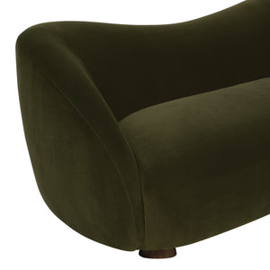 Jocelyne Plush Velvet Sofa With Solid Wood Frame, High-Resilience Foam Cushioning, Elegant Silhouette