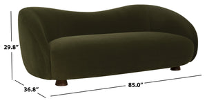 Jocelyne Plush Velvet Sofa With Solid Wood Frame, High-Resilience Foam Cushioning, Elegant Silhouette