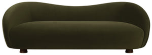 Jocelyne Plush Velvet Sofa With Solid Wood Frame, High-Resilience Foam Cushioning, Elegant Silhouette