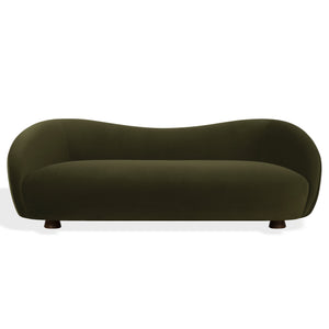 Jocelyne Plush Velvet Sofa With Solid Wood Frame, High-Resilience Foam Cushioning, Elegant Silhouette