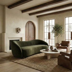 Jocelyne Plush Velvet Sofa With Solid Wood Frame, High-Resilience Foam Cushioning, Elegant Silhouette