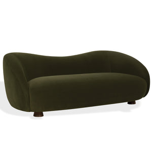 Jocelyne Plush Velvet Sofa With Solid Wood Frame, High-Resilience Foam Cushioning, Elegant Silhouette