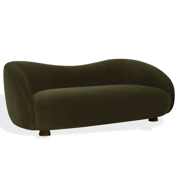 Jocelyne Plush Velvet Sofa With Solid Wood Frame, High-Resilience Foam Cushioning, Elegant Silhouette