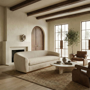 Tylah Boucle Sofa With Plush High-Density Foam Seating, Sculpted Hardwood Frame And Clean Lines