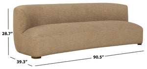 Kellibriana Plush Chenille Sofa With Solid Wood Frame, Deep Seating, Supportive Foam Comfort