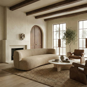 Kellibriana Plush Chenille Sofa With Solid Wood Frame, Deep Seating, Supportive Foam Comfort