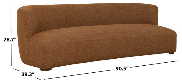 Kellibriana Plush Chenille Sofa With Solid Wood Frame, Deep Seating, Supportive Foam Comfort