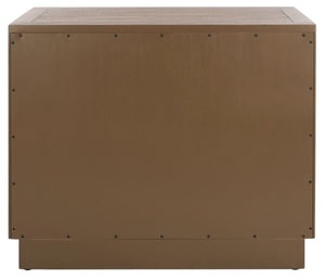 Safavieh STEVE 2-Drawer Wood Nightstand - Elegant Storage Solution with Timeless Design for Any Bedroom Decor Brown SFV7700A