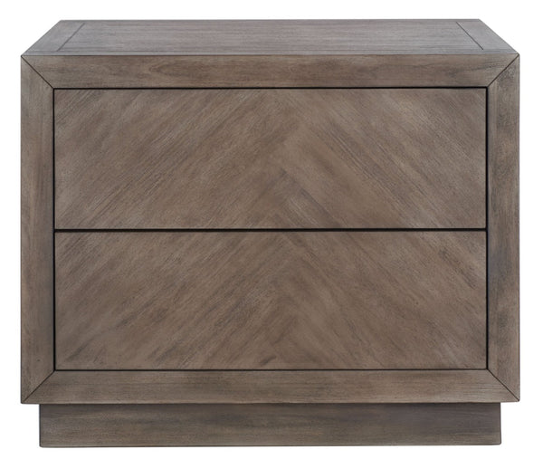 Safavieh STEVE 2-Drawer Wood Nightstand - Elegant Storage Solution with Timeless Design for Any Bedroom Decor Light Brown SFV7700B